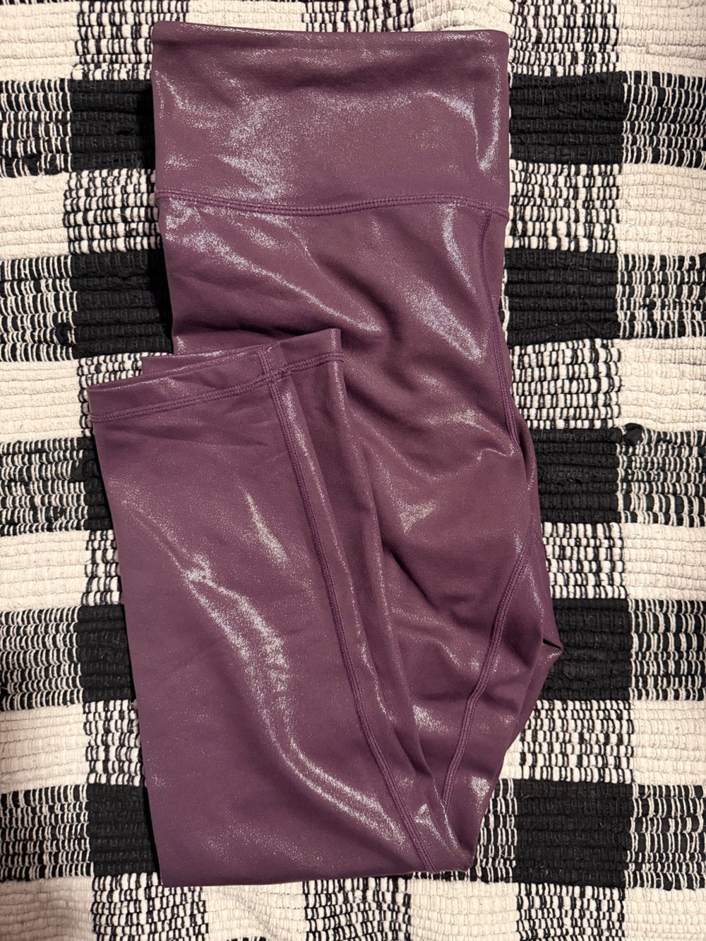 Shimmery Plum High-Waist Leggings